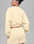 Sweat cropped Accolade – Jaune Candlelight