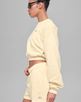 Sweat cropped Accolade – Jaune Candlelight