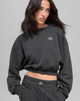 Sweat cropped Accolade – Anthracite