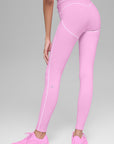 Legging Airbrush Heart Throb taille haute – Rose Candy Heart / Blanc